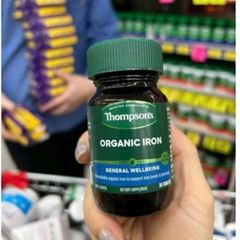 Viên uống Sắt Hữu Cơ Thompson's Organic Iron 30 viên - Bổ Sung Sắt Hiệu Quả - Cải Thiện & Phòng Ngừa Thiếu Máu [Không gây Táo Bón] - S/P Chuẩn Úc