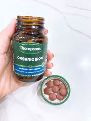 Viên uống Sắt Hữu Cơ Thompson's Organic Iron 30 viên - Bổ Sung Sắt Hiệu Quả - Cải Thiện & Phòng Ngừa Thiếu Máu [Không gây Táo Bón] - S/P Chuẩn Úc