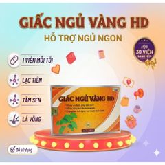 Viên Uống Hỗ Trợ Giấc Ngủ Vàng HD- Hộp 30 Viên