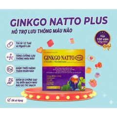 Viên Uống Bổ Não Ginkgo Natto Plus- Hộp 100 Viên Nang Mềm