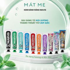 Kem Đánh Răng Marvis – kem đánh răng giúp hơi thở thơm mát, hỗ trợ trắng răng, sạch miệng, ngừa mảng bám
