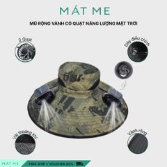 Mũ Rộng Vành Có Quạt Pin Năng Lượng Mặt Trời – Chống Nắng, Làm Mát Tức Thì, thích hợp đi du lịch, làm việc ngoài trời