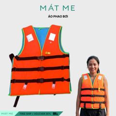 Áo phao cứu sinh người lớn & trẻ em, áo phao bơi nổi, dây khóa an toàn điều chỉnh đủ các size