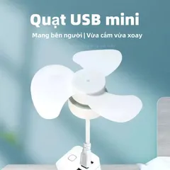 Quạt USB mini, ổ cắm USB, nhỏ gọn thích hợp cắm máy tính, sạc dự phòng