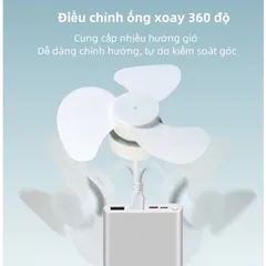 Quạt USB mini, ổ cắm USB, nhỏ gọn thích hợp cắm máy tính, sạc dự phòng