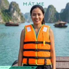 Áo phao cứu sinh người lớn & trẻ em, áo phao bơi nổi, dây khóa an toàn điều chỉnh đủ các size