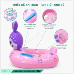 Phao Bơi Trẻ Em Hình Thú Dễ Thương, Phao Bơi Trẻ Em Chống Lật Xỏ Chân An Toàn