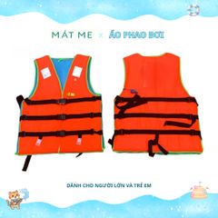 Áo phao cứu sinh người lớn & trẻ em, áo phao bơi nổi, dây khóa an toàn điều chỉnh đủ các size
