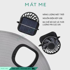 Mũ Rộng Vành Có 2 Quạt Pin Năng Lượng Mặt Trời – Chống Nắng, Làm Mát Tức Thì, thích hợp đi câu cá, làm việc ngoài trời