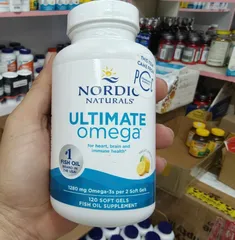 60 viên / 120 viên 1280mg Nordic Naturals Ultimate Omega 60 viên - Omega-3 hàm lượng cao hỗ trợ tim mạch và não bộ