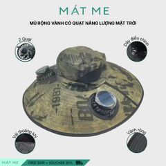 Mũ Rộng Vành Có Quạt Năng Lượng Mặt Trời – Chống Nắng, Làm Mát Tức Thì, Dành Cho Câu Cá, Du Lịch làm việc ngoài trời