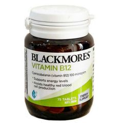 Viên uống Blackmores Vitamin B12 100 mcg - Hỗ Trợ Sức Khỏe Hệ Thần Kinh - Giảm Mệt Mỏi - Tăng Cường Năng Lượng - Hữu Ích cho Người Ăn Chay - SP Chuẩn Úc