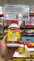 Viên ngậm Vitamin B12 Hương vị Cherry Kirkland Signature B12 5000 mcg - 300 viên - Hỗ Trợ Năng Lượng/Sức Khỏe Tinh Thần- Giảm Stress - S/P Chuẩn Mỹ