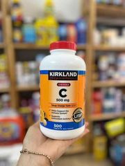 Viên ngậm bổ sung Vitamin C Kirkland Signature Vitamin C 500mg 500 viên