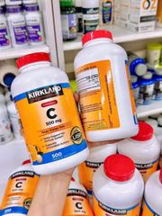 Viên ngậm bổ sung Vitamin C Kirkland Signature Vitamin C 500mg 500 viên