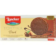 Loacker Tortina 126g Bánh Ngọt Nhân Kem Hạt Phỉ Và Socola Nhập Khẩu