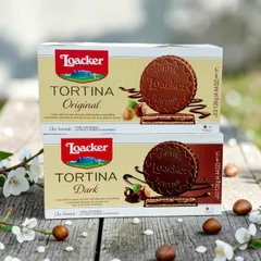 Loacker Tortina 126g Set Bánh Xốp Hạt Phỉ Hazelnut Và Chocolate