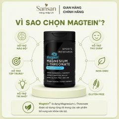 Sports Research Magtein Magnesium L-Threonate 90 Viên - Magie L-Threonate Hỗ Trợ Não Bộ, Trí Nhớ, Tập Trung - Non GMO, G