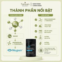 Sports Research Magtein Magnesium L-Threonate 90 Viên - Magie L-Threonate Hỗ Trợ Não Bộ, Trí Nhớ, Tập Trung - Non GMO, G
