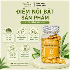 Tinh Dầu Dưỡng Ẩm Aloe Vera Vitamin E Nu-Health 90 Viên Nang Mỹ - Cấp Ẩm Da Khô, Làm Mềm Da, Dùng Hàng Ngày