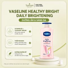 Sữa Dưỡng Thể Vaseline Healthy Bright Daily Brightening 725ml Dưỡng Ẩm Sáng Da, Thấm Nhanh Không Nhờn Rít