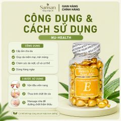 Tinh Dầu Dưỡng Ẩm Aloe Vera Vitamin E Nu-Health 90 Viên Nang Mỹ - Cấp Ẩm Da Khô, Làm Mềm Da, Dùng Hàng Ngày
