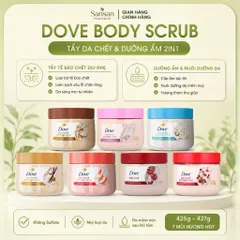 Dove Body Scrub 425g Tẩy Tế Bào Chết Toàn Thân Dưỡng Ẩm Mịn Da Nhiều Mùi