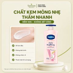 Sữa Dưỡng Thể Vaseline Healthy Bright Daily Brightening 725ml Dưỡng Ẩm Sáng Da, Thấm Nhanh Không Nhờn Rít