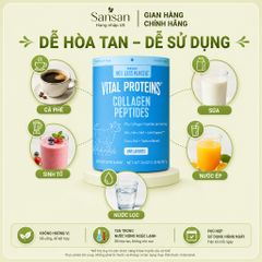 Vital Proteins Collagen Peptides 20oz (567g) - Bột Collagen Peptides Thủy Phân Từ Bò Ăn Cỏ - Không Hương Vị - 28 Khẩu Ph