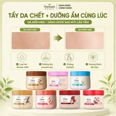 Dove Body Scrub 425g Tẩy Tế Bào Chết Toàn Thân Dưỡng Ẩm Mịn Da Nhiều Mùi