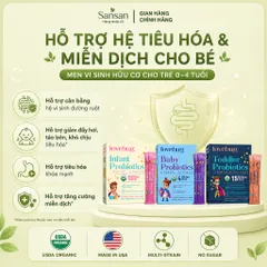 Men Vi Sinh Lovebug Probiotics Cho Trẻ Sơ Sinh & Trẻ Nhỏ – Hữu Cơ USDA | Hỗ Trợ Tiêu Hóa & Miễn Dịch