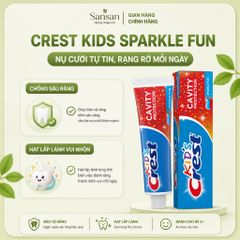 Kem Đánh Răng Trẻ Em Crest Kids Chống Sâu Răng Color Changing /Sparkle Fun Cho Bé Từ 2 tuổi