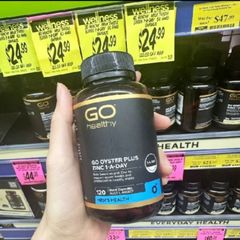 Viên uống Tinh Chất Hàu Go Healthy Go Oyster Plus Zinc 1-A-Day 120 viên [Hàu Úc] - S/P Chuẩn Úc