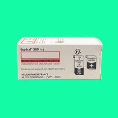 Viên cai nghiện rượu bia từ Pháp Esperal 500mg Disul firam SANOFI Điều tri nghiện rượu mãn tính bỏ rượu dần dần Hộp 20 viên