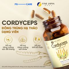 Viên Uống Đông Trùng Hạ Thảo Nhật Bản - Fine Japan Cordyceps 120 Viên