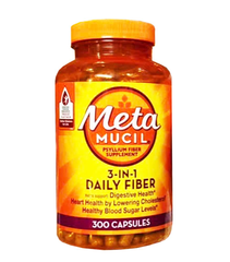 Viên uống bổ sung chất xơ Metamucil 3 in 1 Fiber 300 Capsules USA