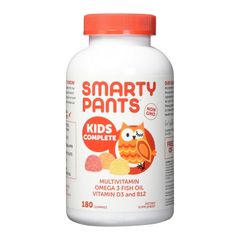 Kẹo Smarty Pants Kids Complete - Vitamin Plus Omega 3, Vitamin D3 và vitamin B12, giúp trẻ thông minh hơn, sản xuất tại Mỹ