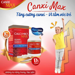 Viên Uống Bổ Sung Canxi Tảo Biển Đỏ Calci Mk7 Max - Hỗ Trợ Sức Khỏe Xương Khớp Vitamin D3, K2 - 60 Viên