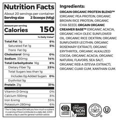 Orgain Organic Protein Socola 920g - Bột hữu Cơ, hỗ trợ tăng cân cho người rầy yếu, cung cấp dinh dưỡng thiết yếu, sản xuất tại Mỹ