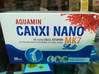 Aquamin Canxi Nano MK7 Gold Hộp 30 Viên – Bổ Sung Canxi Nano, Hỗ Trợ Xương Chắc Khỏe Và Phát Triển Chiều Cao