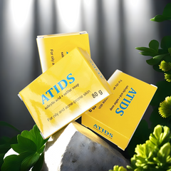 Xà Phòng ATIDS 80g - Giảm Mụn Ngực, Lưng, Giúp Giảm Dày Sừng Nang Lông, Tẩy Tế Bào Chết, Chống Nhờn Da, Salicylic Acid & Sulfur