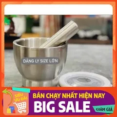 Bộ Cối Chày Inox Đường Kính 12,5cm - Tiện Lợi và Bền Bỉ