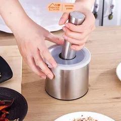 Bộ Cối Chày Inox Đường Kính 12,5cm - Tiện Lợi và Bền Bỉ