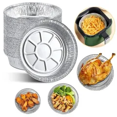 Khay Giấy Bạc Lót Nồi Chiên Không Dầu - Khuôn Giấy Bạc Nướng Size 22cm