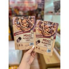 Nấm Sấy Giòn Mixed Mushrooms Crisps 58g – Snack Nấm Giòn Vị Truffle Đen Ăn Vặt
