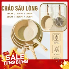 Chảo Chống Dính Đa Năng - Size 20cm, 24cm, 26cm, 28cm - Dùng Cho Mọi Loại Bếp