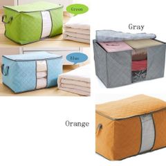 [Combo 2 Túi] Túi Đựng Chăn Màn Khung Vải Không Dệt Cỡ Lớn Đa Năng, Giỏ Đựng Quần Áo Cất Gọn Đồ Đạc Có Khóa Kéo