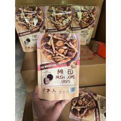 Nấm Sấy Giòn Mixed Mushrooms Crisps 58g – Snack Nấm Giòn Vị Truffle Đen Ăn Vặt