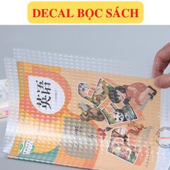 Bọc Sách Vở Decal Trong Suốt - Chống Nước, Chống Rách, Nhiều Kích Cỡ (10 chiếc)
