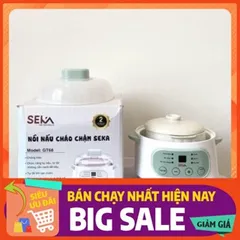 Nồi Nấu Cháo Chậm Seka Chính Hãng Cao Cấp - Dung Tích 1L, Đa Năng và Tiện Lợi
